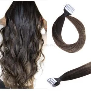 T#2-6 Hot Sale Brazilian/Indian Virgin/Remy with No Shedding Tape Human Hair Extensions