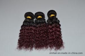 Popular Wholesale Human Hair Two Tone Color 1b/99j Kc Hair Bundles