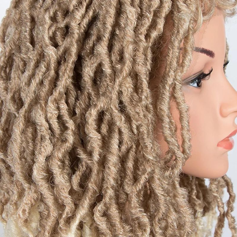 Dreadlock Braids Wig for Black Women Crochet Twist Dreadlock Hair Wig Twists Fiber Hair Synthetic Hair Lace Front Hair Wigs