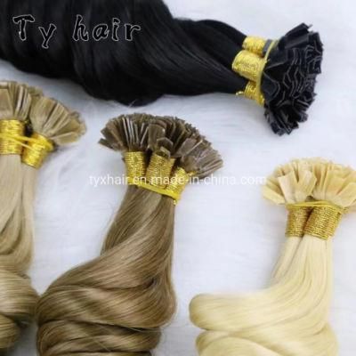 Nail Style U Tip Chinese Cuticle Aligened Human Hair Extensions Kertain Women Easy Volume Hair End Extensions Price