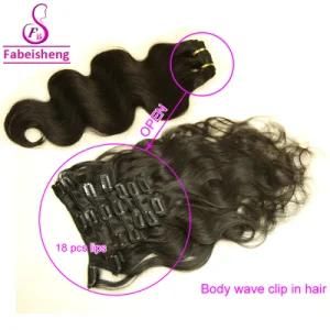 High Quality 100% Brazilian Hair Double Drawn Clip in Hair Extension