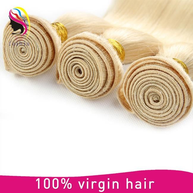 Cheap Brazilian Hair 613 Blond Color Straight Human Hair Extensions