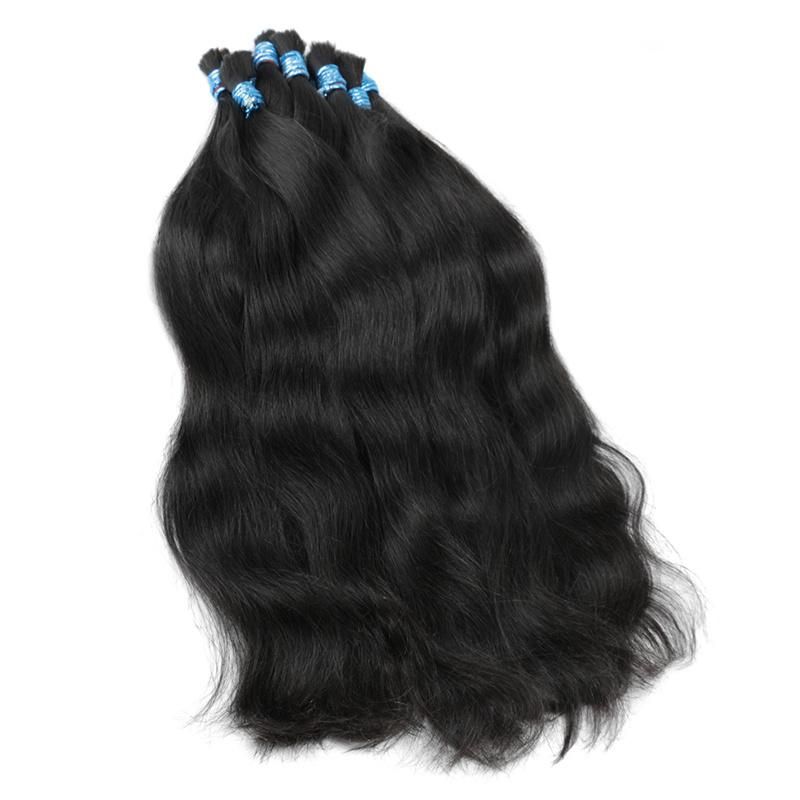 Bhf 100% Human Braiding Hair Bulk Machine Made Remy Straight No Weft Bundles Natural Braiding Hair Extensions