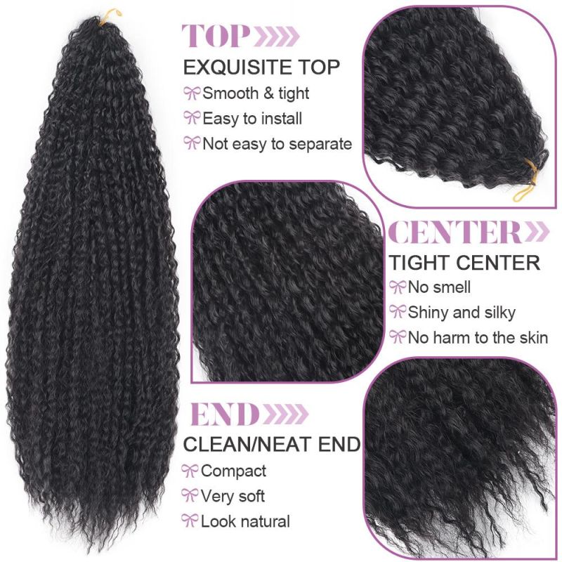 18" Crochet Braids Hair Afro Kinky Curly Synthetic Braiding Hair Extensions