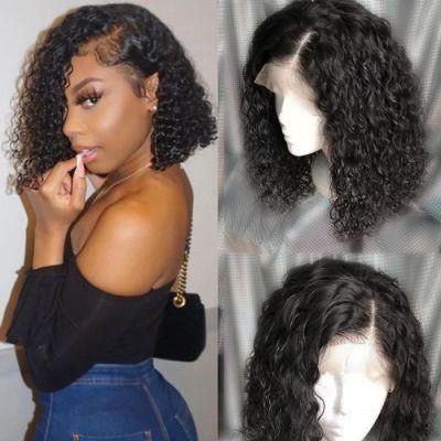 Wholesale Jerrycurly Bob Hair Wigs 4X4 Lace Frontal Bob Hair Wigs 150 Density Brazilianvirgin Human Hair Wigs 8 Inch