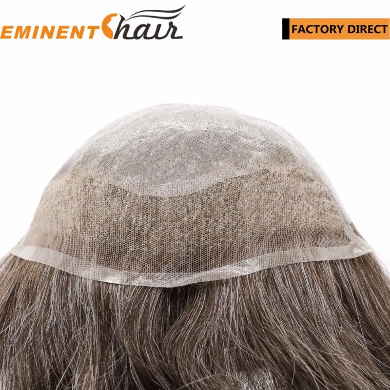 Human Hair Toupee Men′s Stock Hair System
