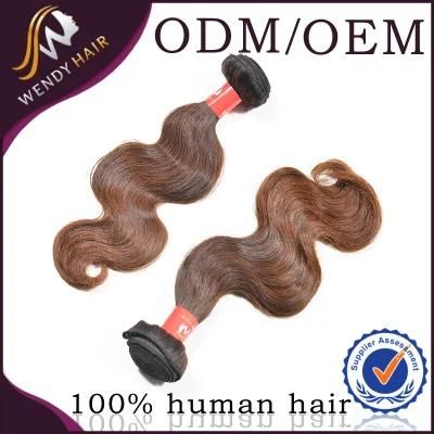 Brown Color Virgin Remy Peruvian Human Hair Weaves