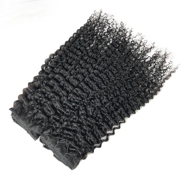 Afro Kinky 3b Curly Remy Brazilian Virgin Hair Clip in Hair Extensions 8PCS/Set