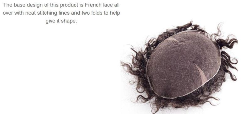 Luxury Hair Piece Men′s French Lace Toupee Wigs