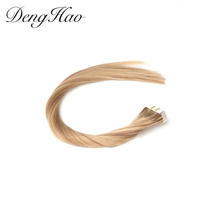 100% Human European Hair Tape in Hair Extension Natural Hair