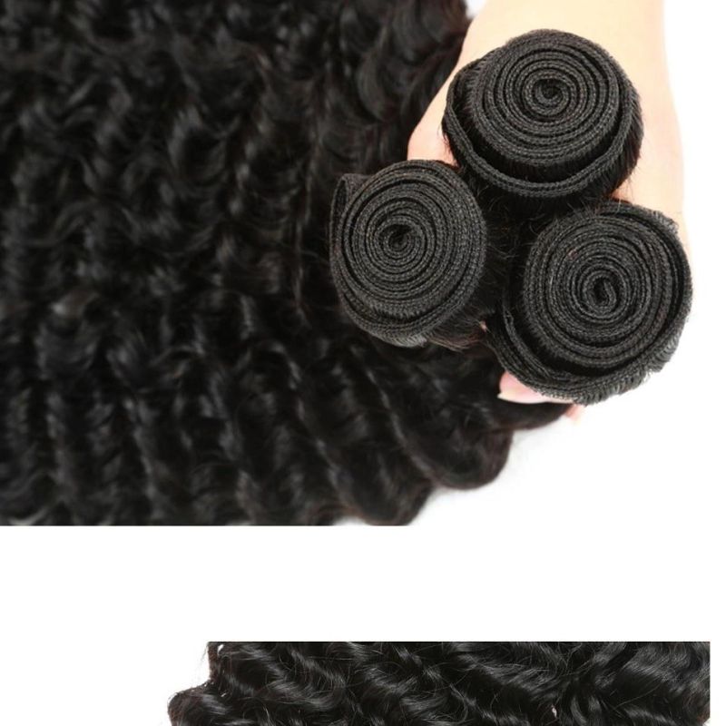 16inch Deep Wave Bundles Brazilian Hair Bundles Human Hair Extensions 1PCS Remy Hair Weave Bundles