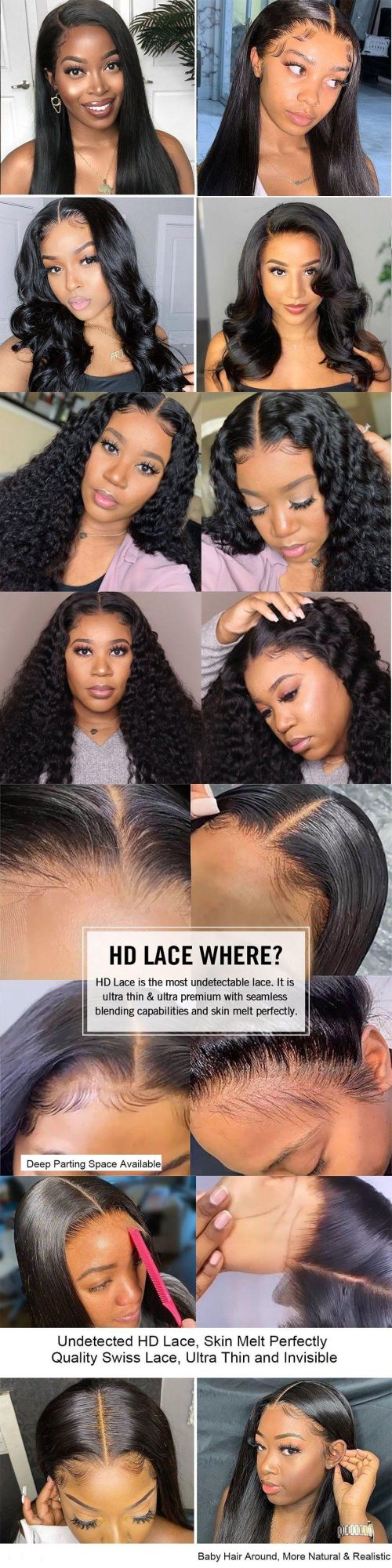 Cheap Transparent HD Lace 28inch ~ 30inch Lace Front Wigs Raw Hair Deep Wave Toupees Lace Wigs Wholesale Human Hair Factory