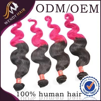 Two Color Best Quality Peruvian Human Hair Weaving