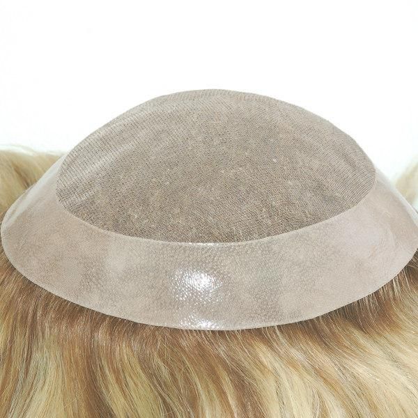 Mono with PU Coating Around Fashion Highlight Color Human Hair Wig