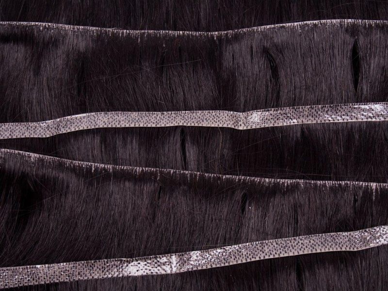 Human Hair PU Weft with Rings Skin Weft