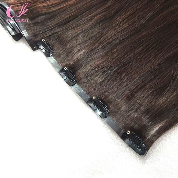 Factory Wholesale Price Double Drawn Seamless Clip in Remy Hair Extensions