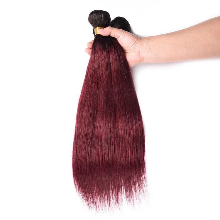 Silky Straight 100% Brazilian Hair Bundles Wholesale Hair Extensions #T1b/99j