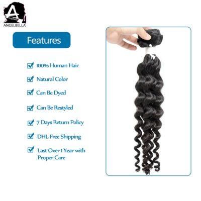 Angelbella Indian Fashion Virgin Hair Weft Natural Color Loose Deep Funmi Hair Bundles