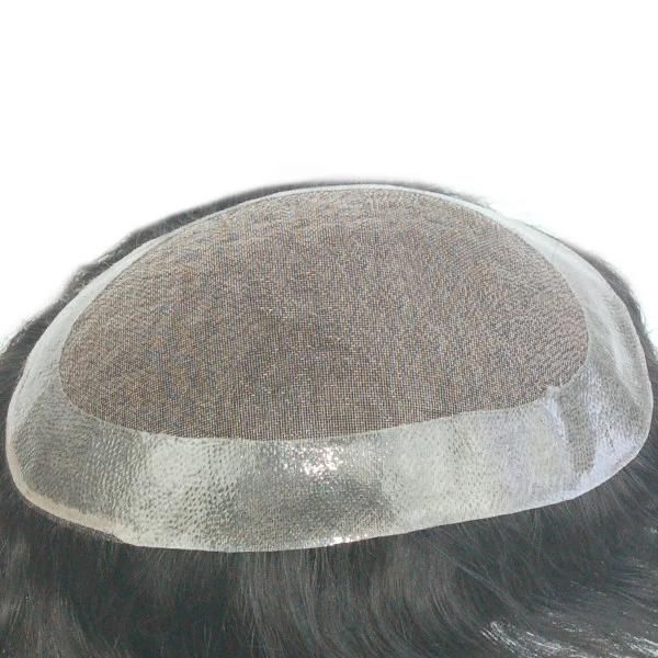 1/8" Folded Lace Front Natural Hairline Toupee