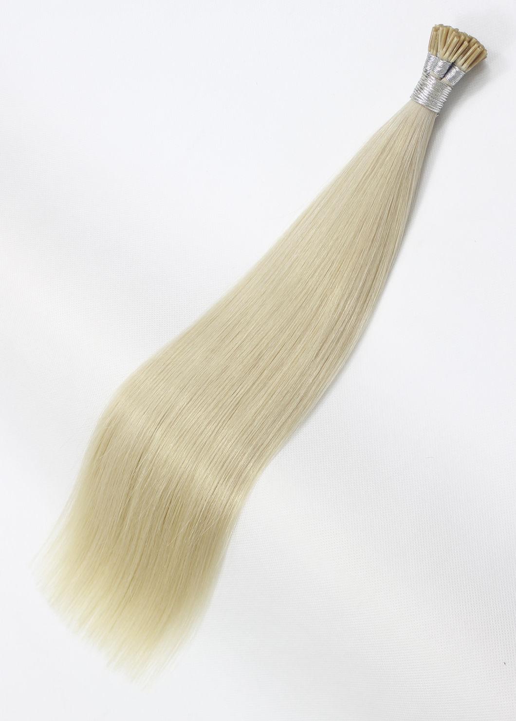 Cheap 613 Blonde Color Brazilian Straight Remy Human Hair Bundles I-Tip Extensions