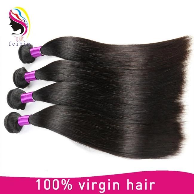 Unprocessed Natural Color Remy Straight Indian Human Hair Weaving