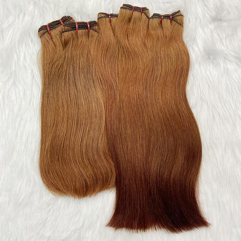 Wholesale Natural Different Colors Human Hair Vendors Indian Remy Weft Double Drawn Bundle Human Hair