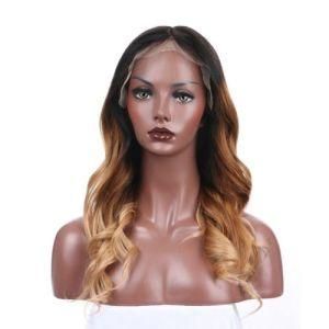 Loose Body Wave Indian Hair Front Lace Wig Human Hair Perruque, Bleached Knots High Quality Ombre Human Hair Lace Wig