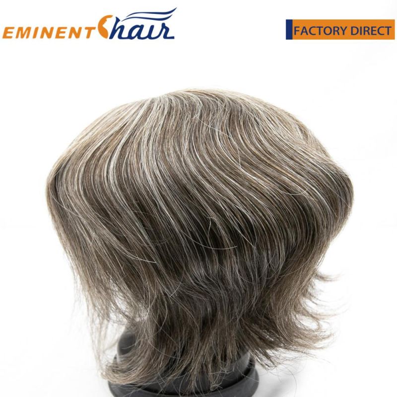 Fine Mono Base Human Hair Toupee with Folded Fine Welded Mono Front Baby Hair Underventing Remy Hair Wigs