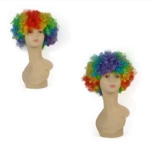 Cheap ODM Wholesale Multicolor Afro World Cup Fan Synthetic Hair Wigs