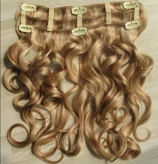 Clip on Hair Extensions Half Lace Wigs with Clips (AV-CW003)