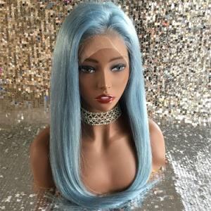 Top 100 Human Hair Lace Wig Vendors 10&quot;-26&quot; 9A Grade Mink Brazilian Full Lace Fast Shipping Blue Human Hair Wig with Baby Hair