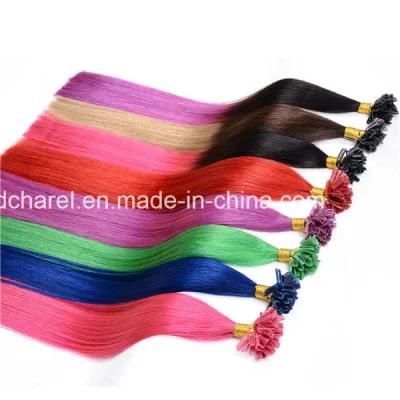 Fancy Color Popular in Europe Premium Quality I U V Flat Tip Brazilian Human Hair Extension