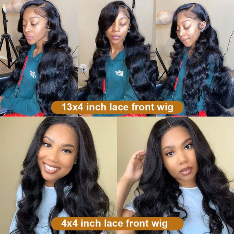 Lace Front Closure Wigs Human Hair Brazilian Body Wave 4X4 Front Lace Wigs for Black Women Wig Pre Plucked with Baby Hair 30 Inches
