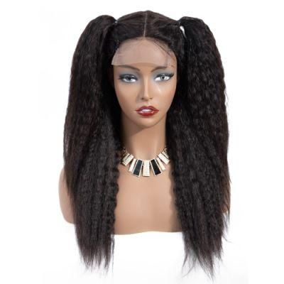 #1b 100% Human Remy Hair Glueless Lace/Full Lace Wig for Yaki Style Wig