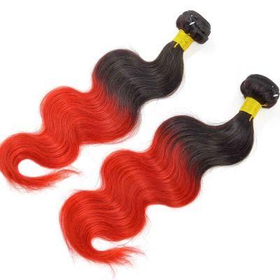 Fashion Hair Extensions Two Tones Ombre Brazilian Virgin Human Hair Weft Lbh 213