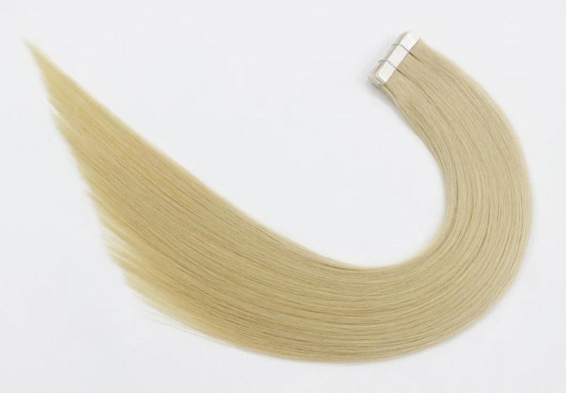 Tape in Extensions Brazilian Straight Human Hair Bundles 613 Color Remy Human Hair Extensions