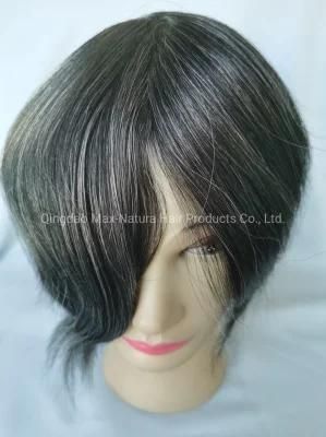 2022 Most Natural Clear PU Base Men&prime; S Hairpiece Made of Remy Human Hair