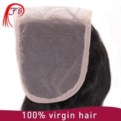 7A Mongolian Hair Lace 4&times; 4 Sliky Straight Human Hair Weaving