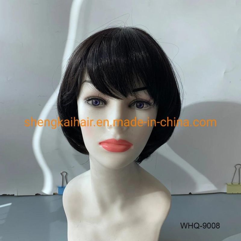 Full Handtied Human Hair Synthetic Hair Mix Wholesale Wigs in Bulk for Women 573
