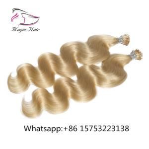 Hot Selling Good Quality I-Tip Keratin Straight and Body Wave Remy Human Hair Extension