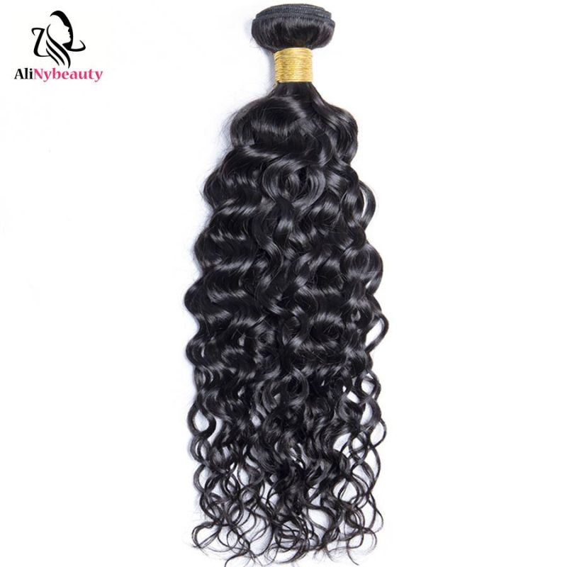 Alinybeauty Factory Price Brazilian Remy Water Wave Human Hair Extension