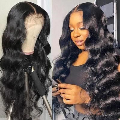 Women Hair Wigs Straight Bodywave Afro Brazilian Natural Preplucked Bleached Knots Human Hair Lace Wig