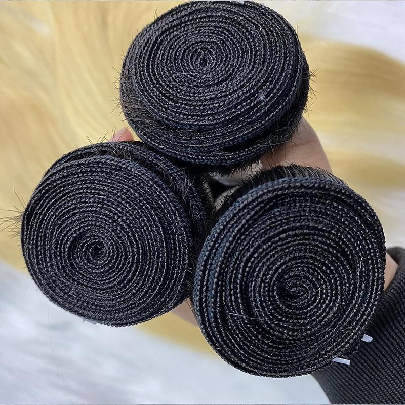 100% Unprocessed Human Hair Ombre Blonde Two Tone Color Virgin Hair Weave Bundles Wholesale Virgin Hair Vendor