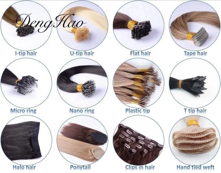 Wholesale Price Denghao Hair Factory Brazilian Hair Double Drawn High Quality All Types of Hair Extensions