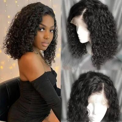 Wholesale Jerrycurly Bob Hair Wigs 4X4 Lace Frontal Bob Hair Wigs 150 Density Brazilianvirgin Human Hair Wigs 12 Inch