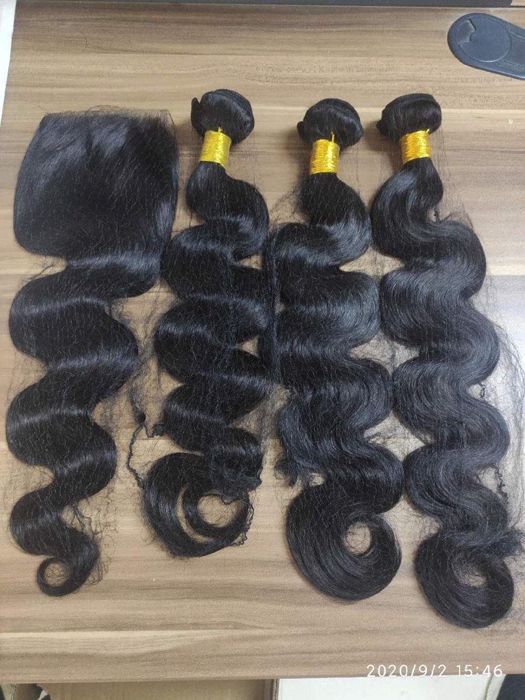 Wholesale Price Brazilian Human Hair Bundles with Lace Closure