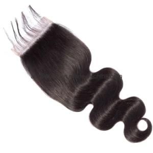 Cheap Unprocessed Indian Human Hair Accessories Bleached Knots Top 5X5 Lace Closure
