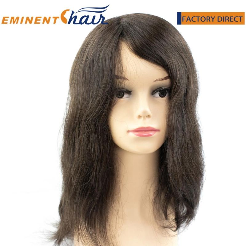 Light Wavy Super Thin Skin Toupee for Women