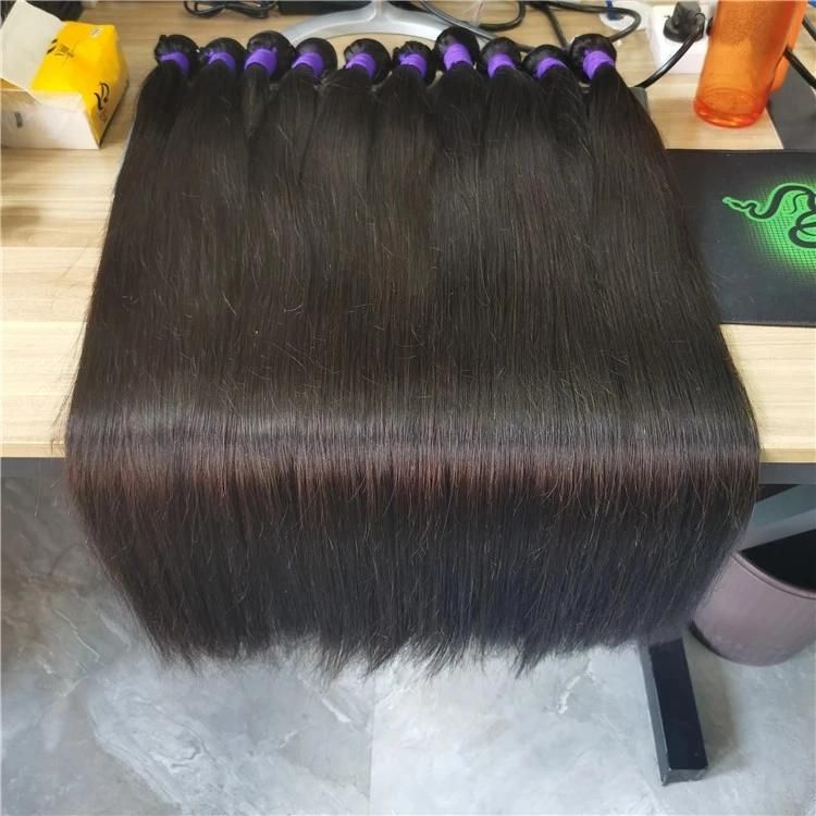 Wholesale Double Drawn Cuticle Aligned Unprocessed 10A Human Hair Bundles