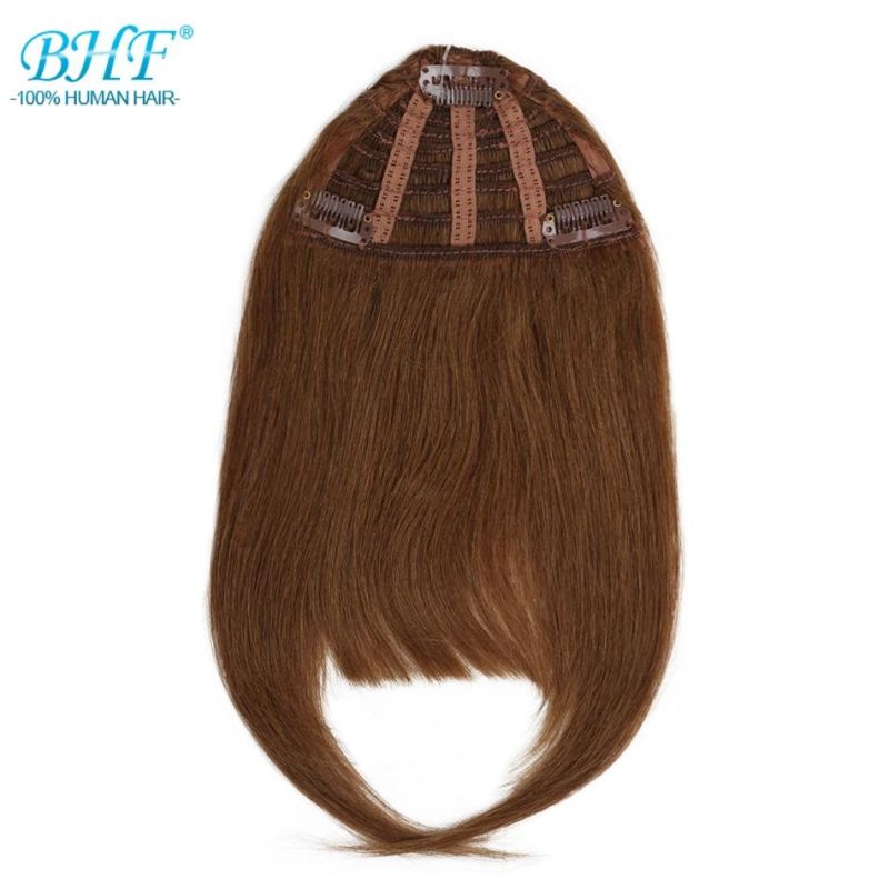 Brazilian Pieces Human Hair Topper with Bangs, Human Hair Wigs with Bangs, Clip in Bangs Human Hair Bangs Fringe